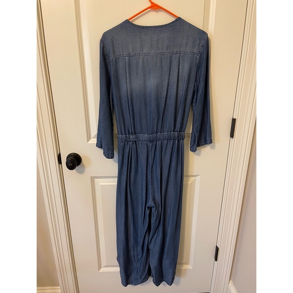 Anthropologie Cloth&Stone Chambray Kimono Jumpsuit - Picture 3 of 9